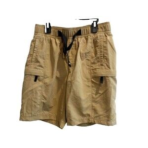 The North Face Men Khaki Ripstop Cargo Short S/P Hiking Mesh Lined Belted Buckle